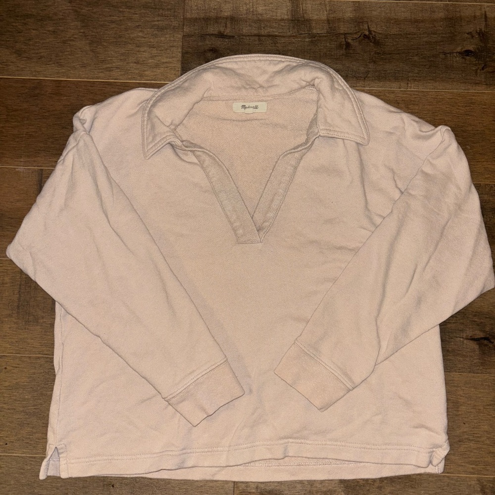 Madewell Cream Textured Pullover
